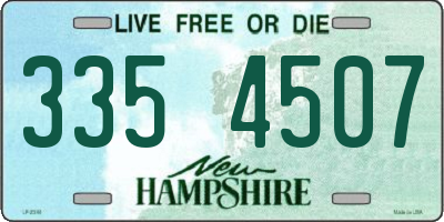 NH license plate 3354507