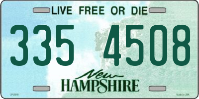 NH license plate 3354508