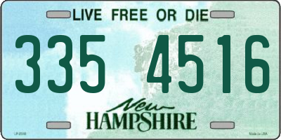 NH license plate 3354516