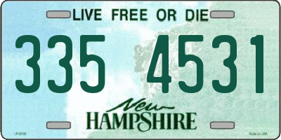 NH license plate 3354531