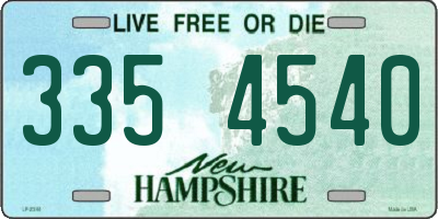 NH license plate 3354540