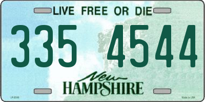NH license plate 3354544