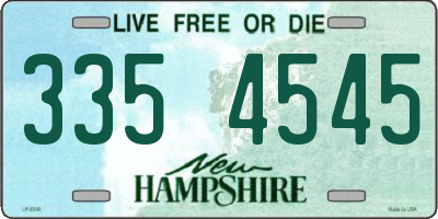 NH license plate 3354545