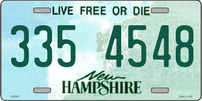 NH license plate 3354548
