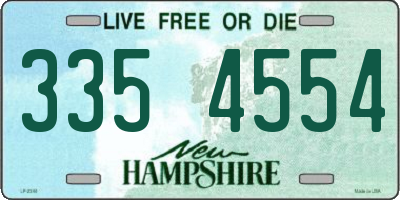 NH license plate 3354554