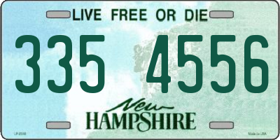 NH license plate 3354556
