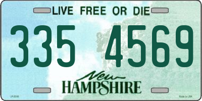 NH license plate 3354569