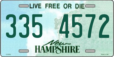 NH license plate 3354572