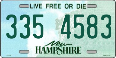 NH license plate 3354583