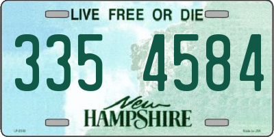NH license plate 3354584