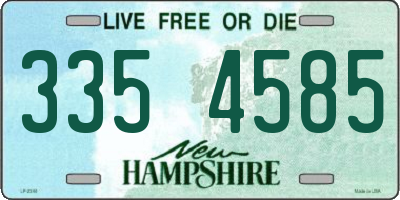 NH license plate 3354585