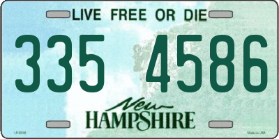 NH license plate 3354586