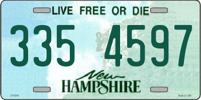 NH license plate 3354597