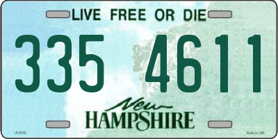 NH license plate 3354611