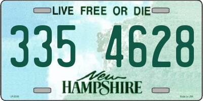 NH license plate 3354628