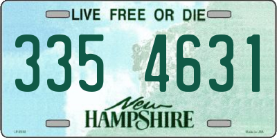 NH license plate 3354631