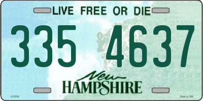 NH license plate 3354637