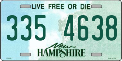 NH license plate 3354638