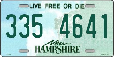 NH license plate 3354641