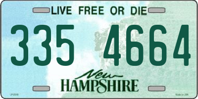 NH license plate 3354664