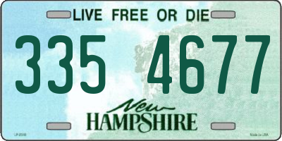 NH license plate 3354677