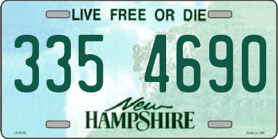 NH license plate 3354690