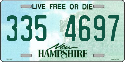 NH license plate 3354697