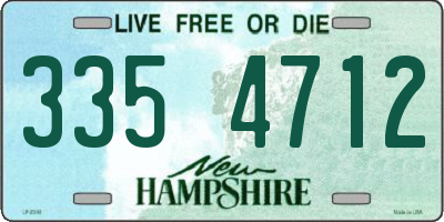 NH license plate 3354712