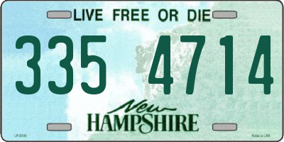 NH license plate 3354714