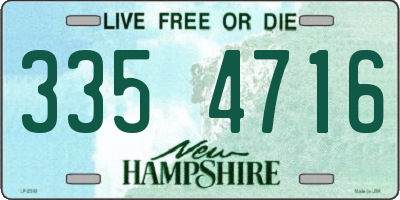 NH license plate 3354716