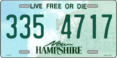 NH license plate 3354717