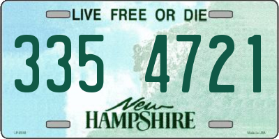 NH license plate 3354721