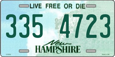 NH license plate 3354723