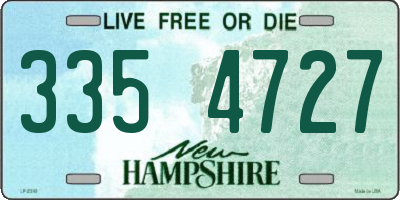 NH license plate 3354727