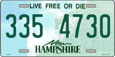 NH license plate 3354730