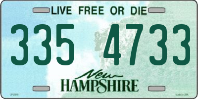 NH license plate 3354733