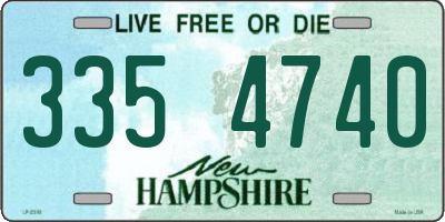 NH license plate 3354740