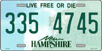 NH license plate 3354745