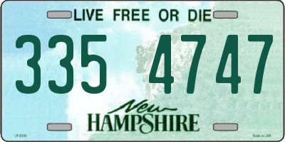 NH license plate 3354747