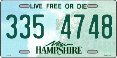 NH license plate 3354748