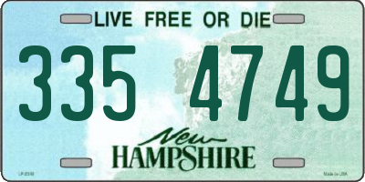 NH license plate 3354749