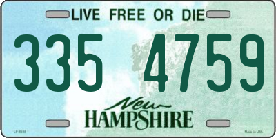 NH license plate 3354759