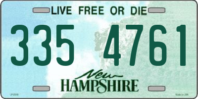 NH license plate 3354761
