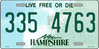 NH license plate 3354763
