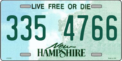 NH license plate 3354766