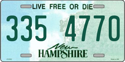NH license plate 3354770