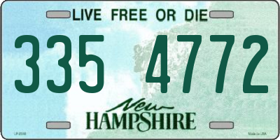 NH license plate 3354772