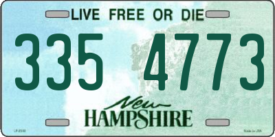 NH license plate 3354773