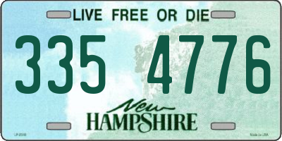 NH license plate 3354776