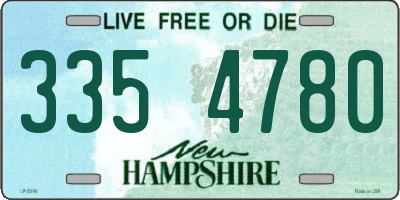 NH license plate 3354780